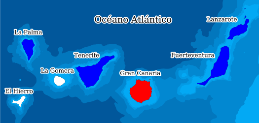 Distribución de la especie en el Banco de Datos de Biodiversidad de Canarias