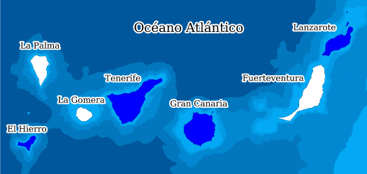 Distribución de la especie en el Banco de Datos de Biodiversidad de Canarias