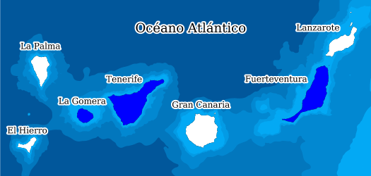 Distribución de la especie en el Banco de Datos de Biodiversidad de Canarias