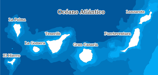 Distribución de la especie en el Banco de Datos de Biodiversidad de Canarias