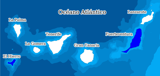 Distribución de la especie en el Banco de Datos de Biodiversidad de Canarias