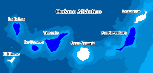Distribución de la especie en el Banco de Datos de Biodiversidad de Canarias
