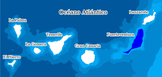 Distribución de la especie en el Banco de Datos de Biodiversidad de Canarias