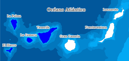 Distribución de la especie en el Banco de Datos de Biodiversidad de Canarias