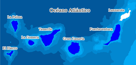 Distribución de la especie en el Banco de Datos de Biodiversidad de Canarias