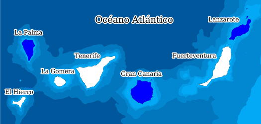 Distribución de la especie en el Banco de Datos de Biodiversidad de Canarias