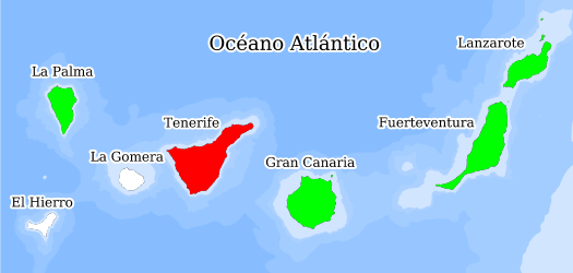 Répartition des espèces dans les îles Canaries Databank la biodiversité