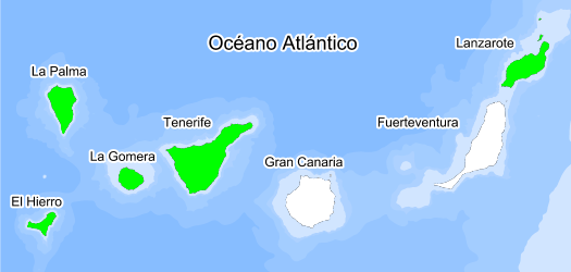 Distribuição das espécies nas ilhas Canárias Biodiversidade Databank